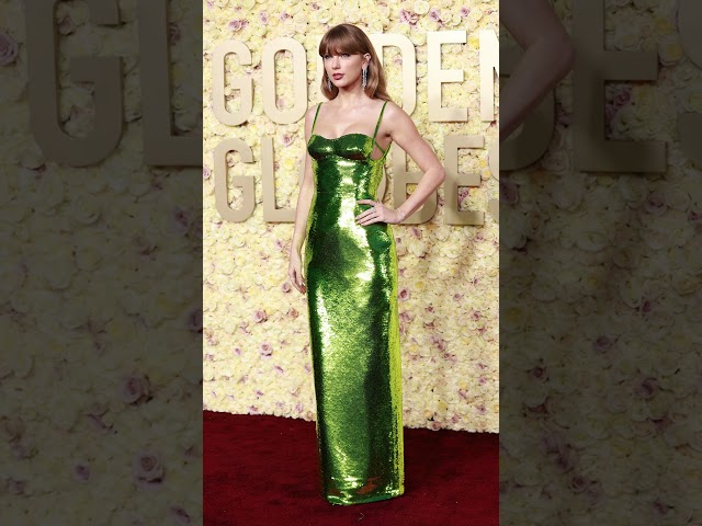 Taylor Swift's Glamorous Green Gucci Gown: Golden Globes 2024