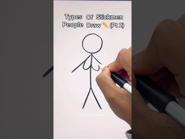 Types Of Stickmen People Draw (Part 2)✏️ #shorts #doodle #drawing