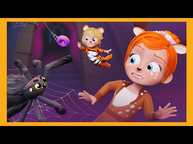 TRAPPED in a HAUNTED HOUSE!! Spider Mom vs. Adley and Niko trick-or-treat routine for Halloween