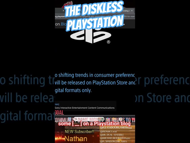 ⚙️🚨Diskless Playstation Why Did They Think 2028 Was a Good Idea?? SMH🔥