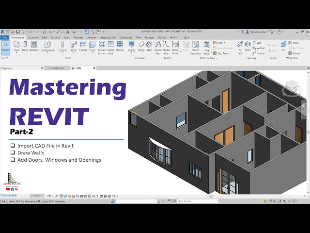 Revit Tutorial Part 2 - Modelling, Structural Engineering and Analysis | Mastering REVIT