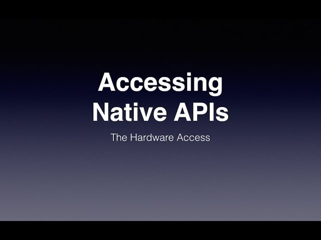 Accessing Native APIs in PhoneGap | PhoneGap Native APIs | PhoneGap