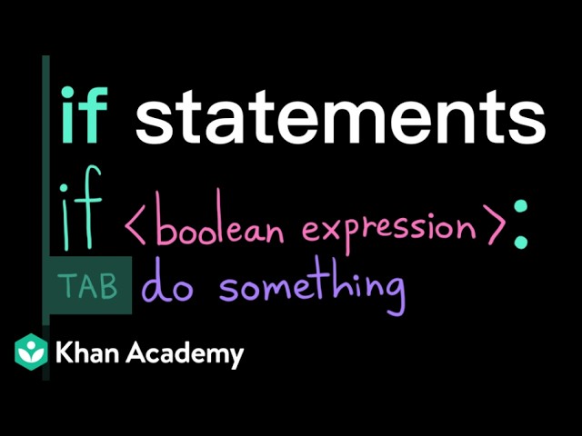 if statements | Intro to CS - Python | Khan Academy