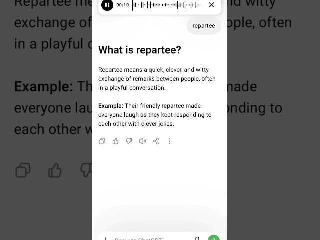 What is repartee?