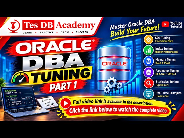 Oracle DBA Tuning Part 1 in Tamil