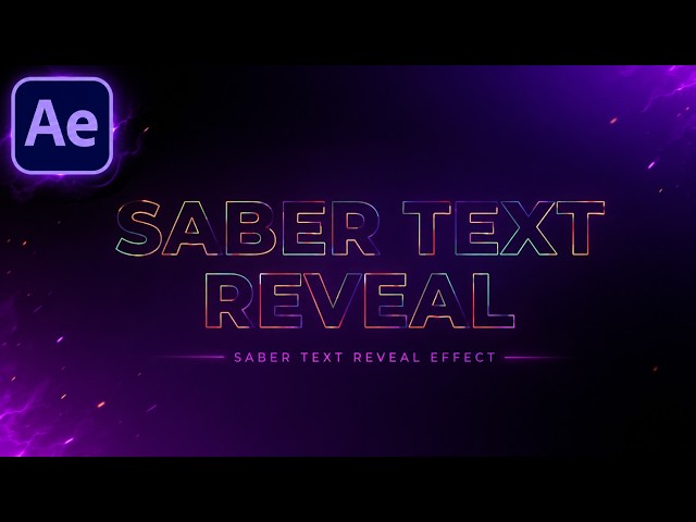 Create This Epic Saber Text Reveal in After Effects!