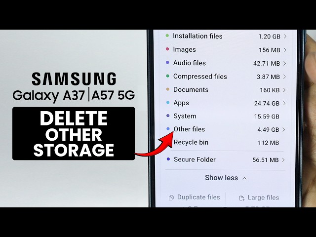 Samsung A37/A57: How to Delete Other Storage - Clear Other Files