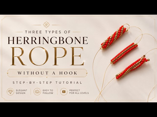 3 Herringbone Rope Methods Without a Crochet Hook | Beading Tutorial