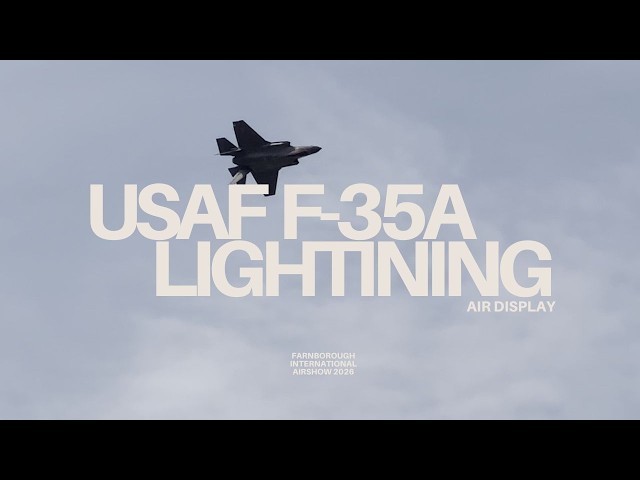 Stealth in Action: USAF F-35 Lightning II Flight Demo | Farnborough Airshow 2026