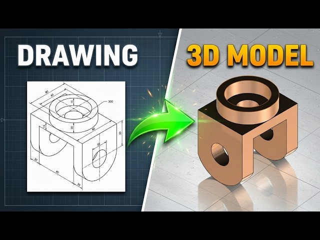 SolidWorks 3D Modeling Tutorial | From Blueprint to 3D Part
