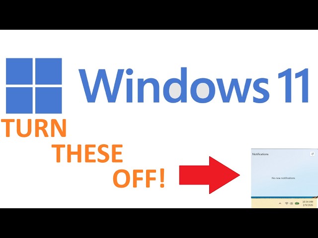 Windows 11 Tip: Turn off Notifications