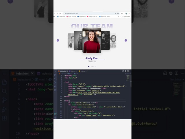 Carousel Using HTML CSS JS | Responsive Image Slider | JavaScript Project #shorts #webdevelopment