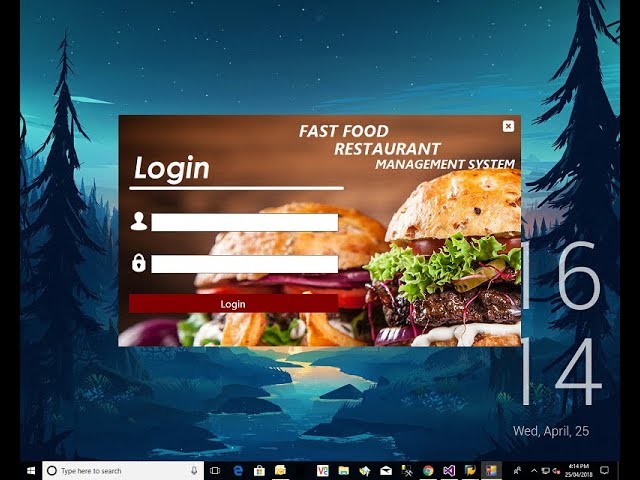 Fast Food Restaurant Management System in Vb | Final year project | Flat design