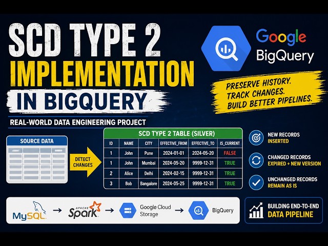 SCD Type 2 Implementation in BigQuery | Real-World Data Engineering Project
