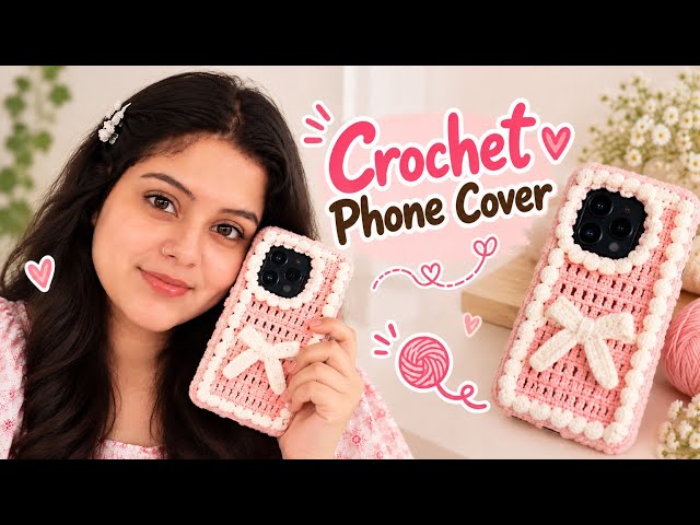Crochet phone cover| crochet easy project 🎀