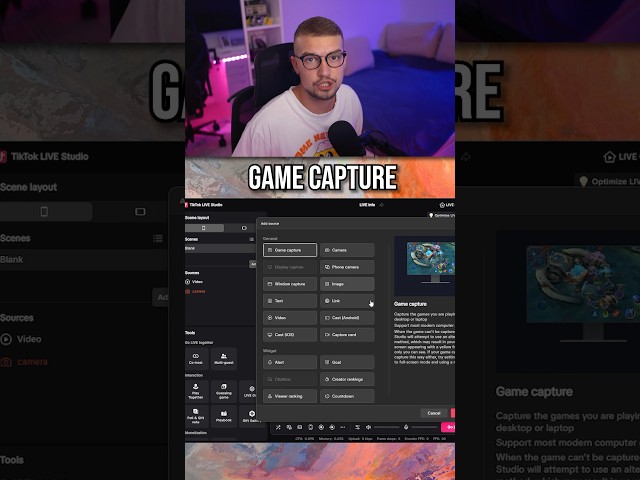 Capture Your Gameplay Using Game Capture in TikTok Live Studio!