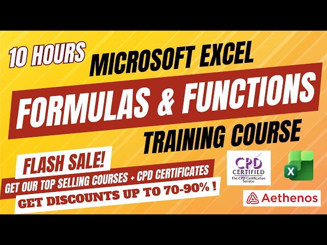 Free Excel Formulas and Functions Course (10 Hours)