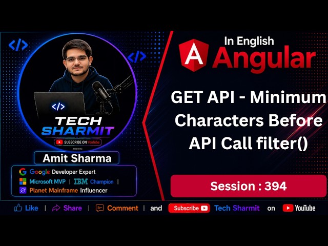 GET API - Minimum Characters Before API Call in hindi in angular in English | Angular (Ep-394)