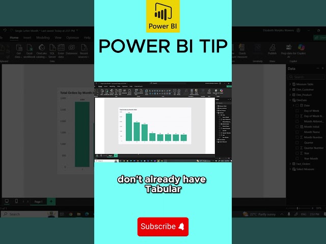 How to Create a Single Letter Month Column in Power BI