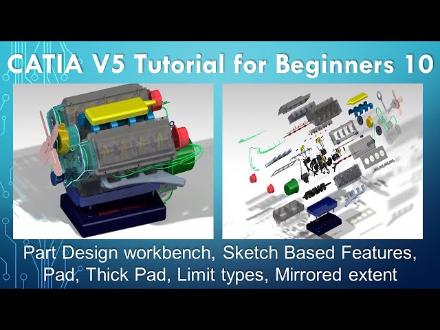 CATIA Tutorials - Part Design workbench, Sketch-Based Features, Pad