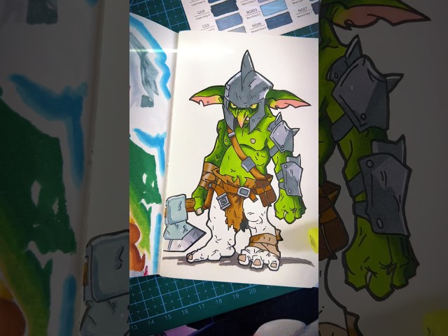 Drawing a Medieval Goblin / Request #green goblin #goblin #easydrawings