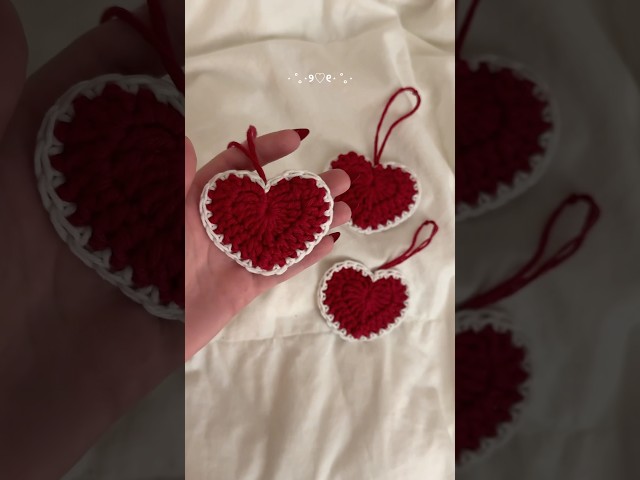 tutorial is on my channel🎄✨ #crochet #christmascrafts #crochetheart #crochetinspo #crochettutorial