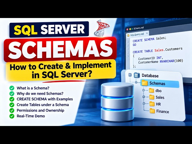 How to create and implement Schemas in SQL Server