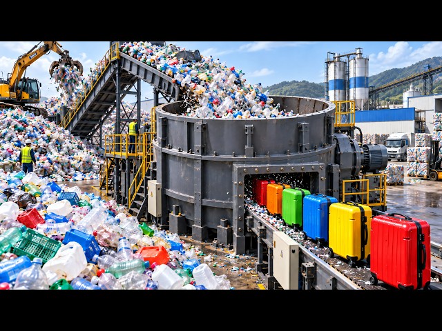Inside the Factory Turning Millions of Waste Plastic Bottles into Durable Suitcases | Full Process