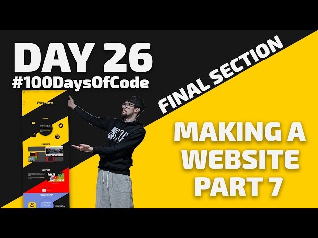 How to make a WEBSITE - Contact Section - Day 26 - #100DaysOfCode