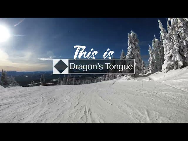 This is Dragon's Tongue POV at Big White Ski Resort (4k)