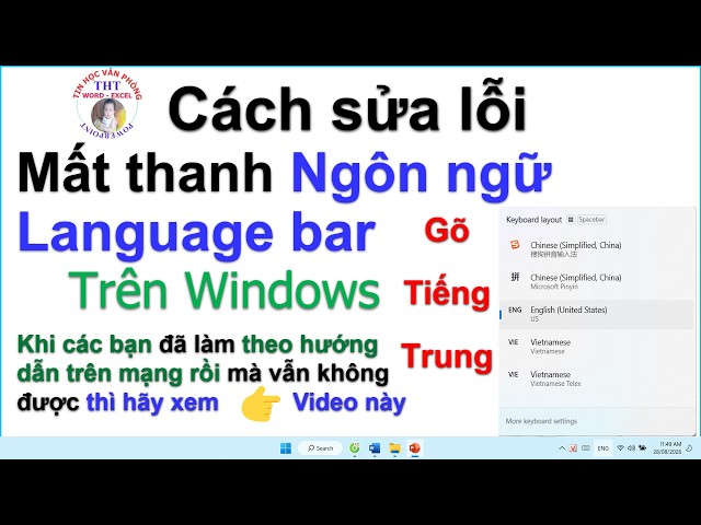 How to Fix Missing Language Bar on Windows Taskbar
