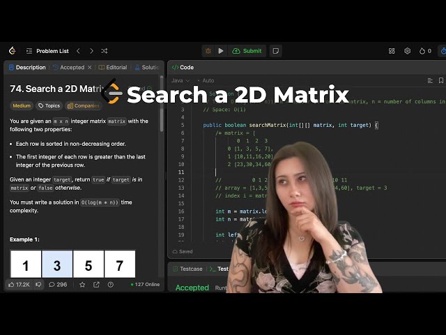 Search a 2D Matrix LeetCode - Java