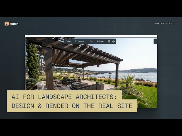 AI for Landscape Architects: Design & Render on the Real Site | Harth