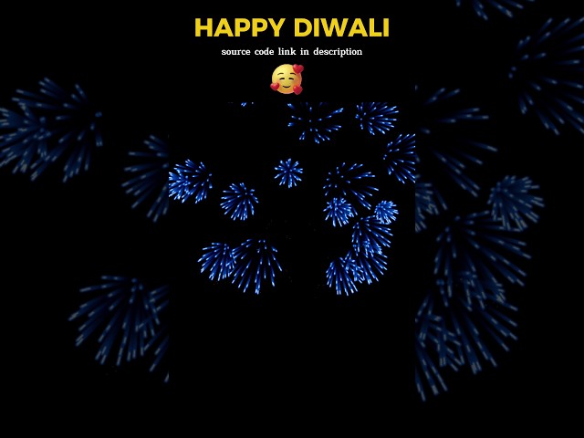 🎆 Fireworks Animation for Diwali | HTML ,CSS, JS 💻 #html #css #shorts  #diwali  #viral #coding