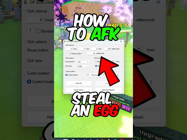 How To Go AFK In Steal An Egg Roblox