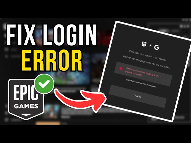 How To Fix Epic Games Login Error "Can't Log In" (2026) | EASY FIX