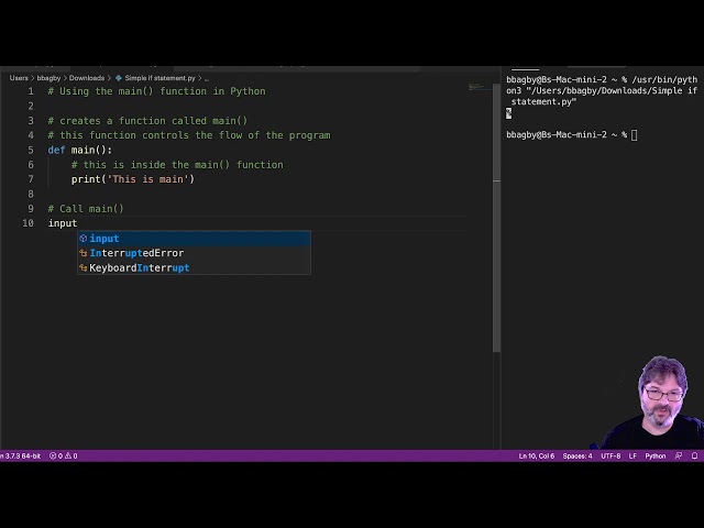 main function Python