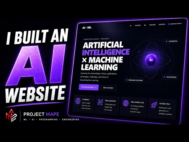 I Built an AI & Machine Learning Website for a School Project