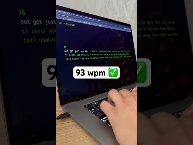 I am close to 100 wpm for 15 seconds | Let’s do it 📈#typing #coding