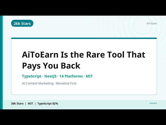 26k Stars, MIT, 14 Platforms: A Full Content Marketing Loop