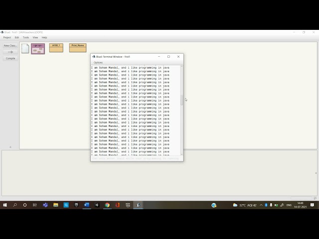 HOW TO PRINT A STATEMENT IN JAVA AS MANY TIMES AS YOU WANT BY USING LOOPS