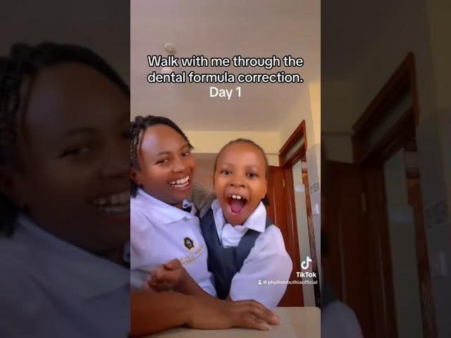 Phyllis Mbuthia Dental formula correction journey after hyperdontia condition.