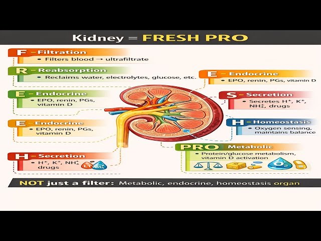 Essential Roles of KIDNEY // USMLE STEP 1 podcast