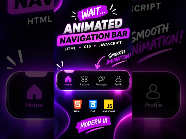 Did You See That Navigation Animation?! 😳🔥 | HTML & CSS #shorts