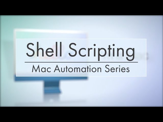 Shell Scripting on MacOS