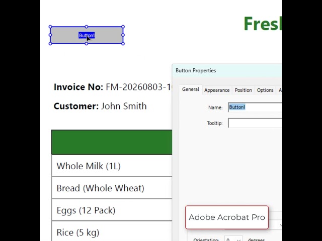 Adding Interactive Buttons in PDF File using Adobe Acrobat Pro