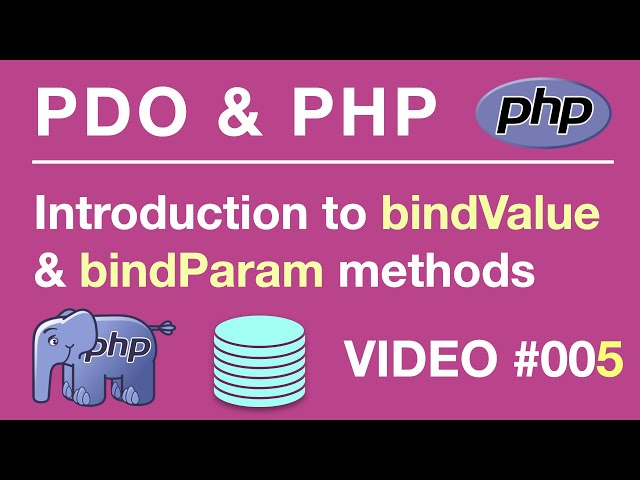 PDO | PHP | bindValue vs bindParam with PDOStatement #005 // Tips from the Self Taught Developer