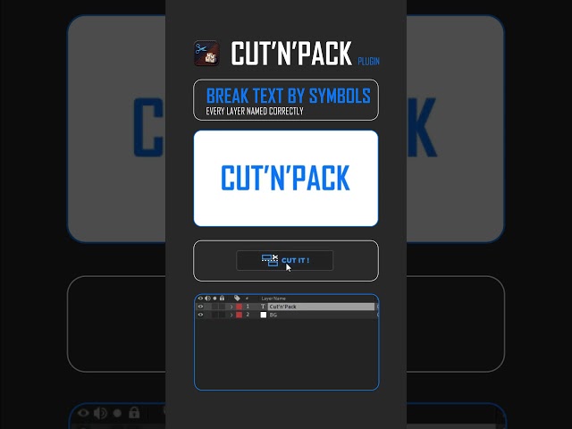 Cut'n' Pack: Break Text Layer