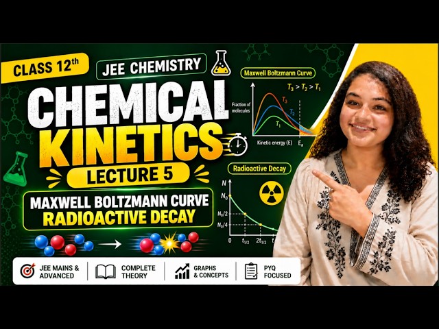 Chemical Kinetics | Maxwell Boltzmann Curve & Radioactive Decay | Class 12 Chemistry | Lec 5 | JEE