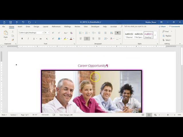 Word-Module 1: SAM Project B